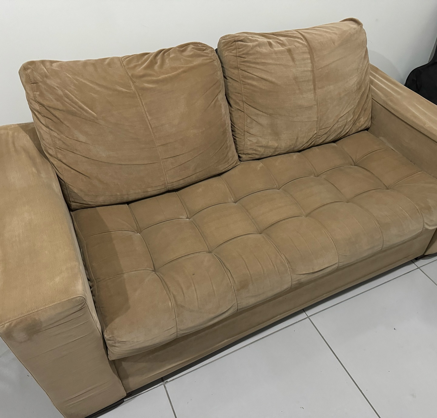 Sofá depois da limpeza